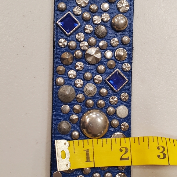 Chad Calvin Leather Blue Belt Size 26 - Picture 7 of 7